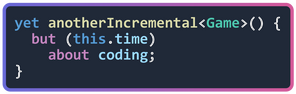 Логотип Yet Another Incremental Game (but this time about coding)