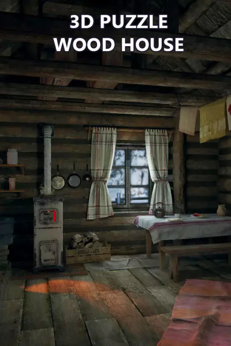3D PUZZLE - Wood House