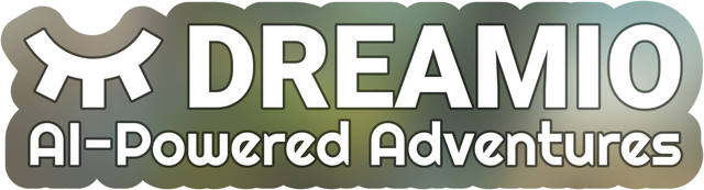 Логотип DREAMIO: AI-Powered Adventures